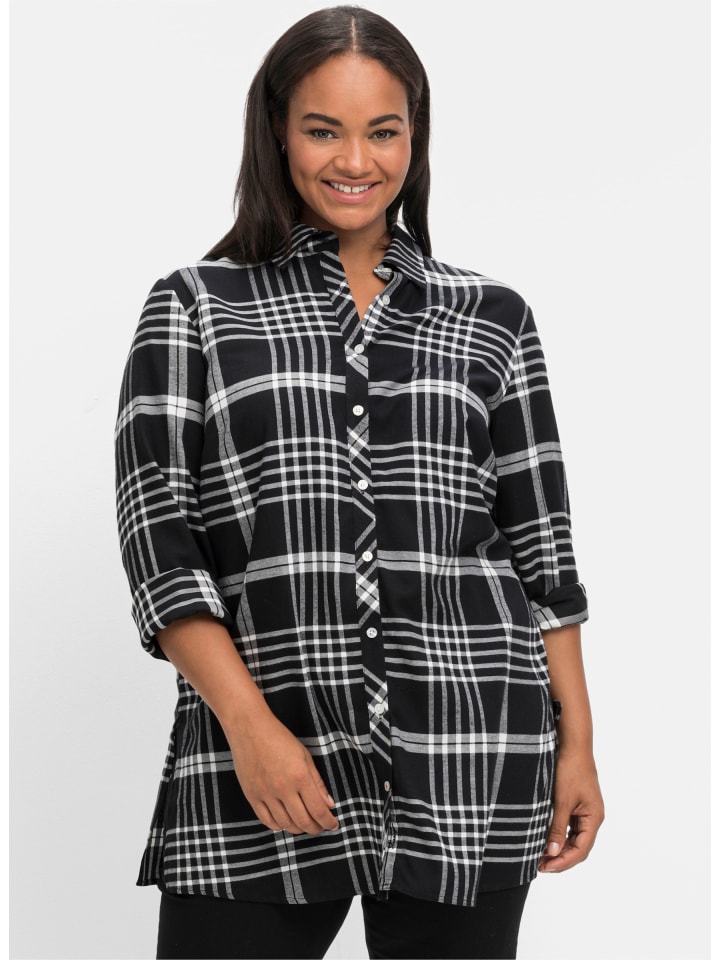 Длинная блузка в черно-белую клетку sheego
Длинная блузка в черно-белую клетку sheego
