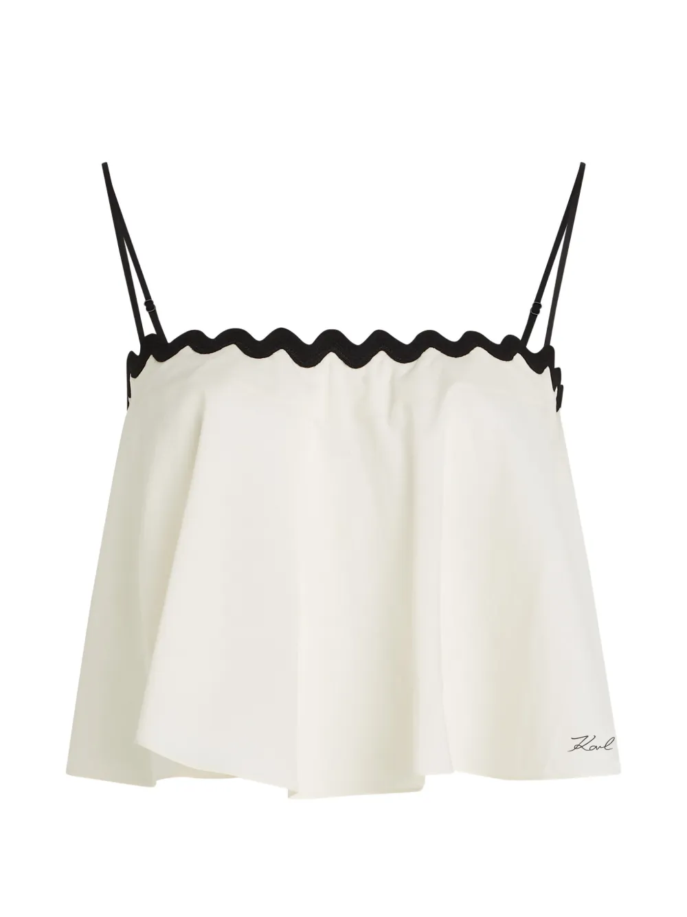 Топ с фестонами Karl Lagerfeld, бежевый
Топ с фестонами Karl Lagerfeld, бежевый