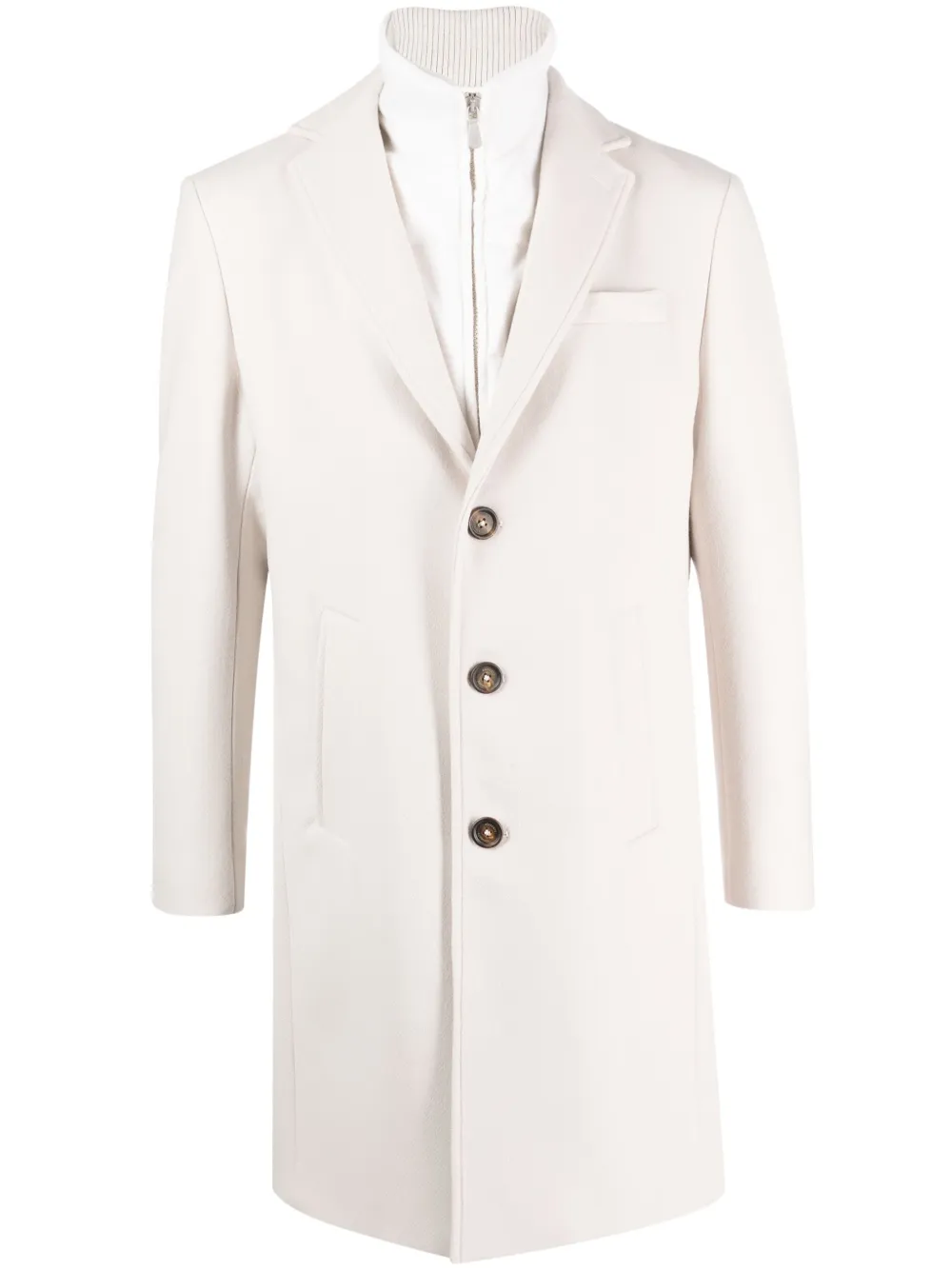 Двухслойное пальто длины миди Eleventy, нейтральный
Двухслойное пальто длины миди Eleventy, нейтральный