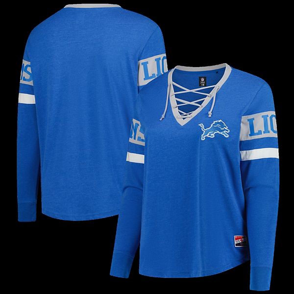 Женская синяя футболка Detroit Lions plus size throwback с длинным рукавом и шнуровкой New Era, Синий, Женская синяя футболка Detroit Lions plus size throwback с длинным рукавом и шнуровкой New Era
Женская синяя футболка Detroit Lions plus size throwback с длинным рукавом и шнуровкой New Era, Синий, Женская синяя футболка Detroit Lions plus size throwback с длинным рукавом и шнуровкой New Era