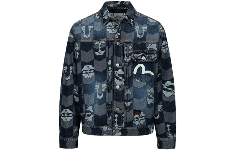 Джинсовая куртка мужская джинсовая синяя Evisu, синий
Джинсовая куртка мужская джинсовая синяя Evisu, синий