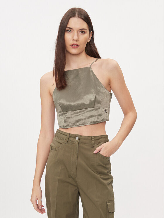 Топ приталенного кроя Calvin Klein, зеленый
Топ приталенного кроя Calvin Klein, зеленый