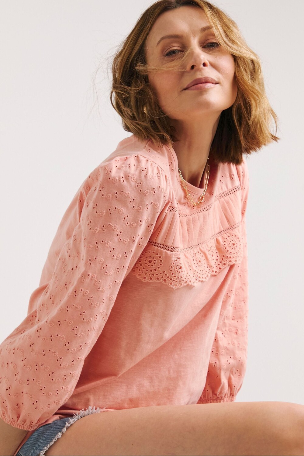 Розовый топ с английской вышивкой и рукавами 3/4 Jd Williams, розовый
Розовый топ с английской вышивкой и рукавами 3/4 Jd Williams, розовый