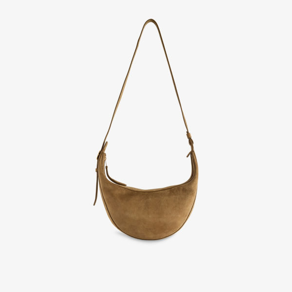 Сумка через плечо Khaite Августина маленькая из замши, коричневый
Сумка через плечо Khaite Августина маленькая из замши, коричневый