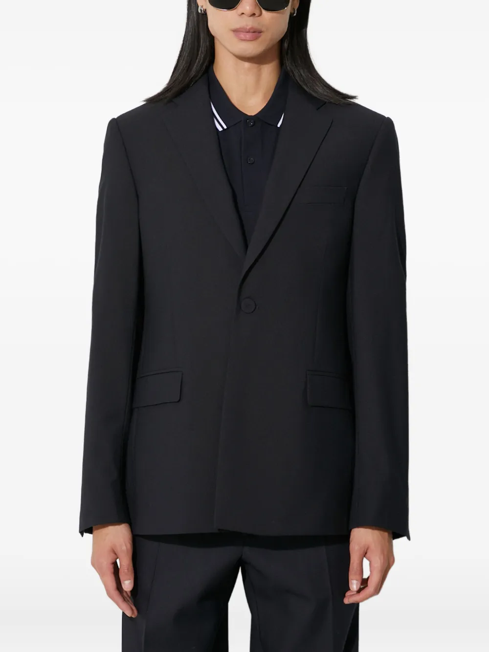 Пиджак на одной пуговице 424, синий 
Пиджак на одной пуговице 424, синий