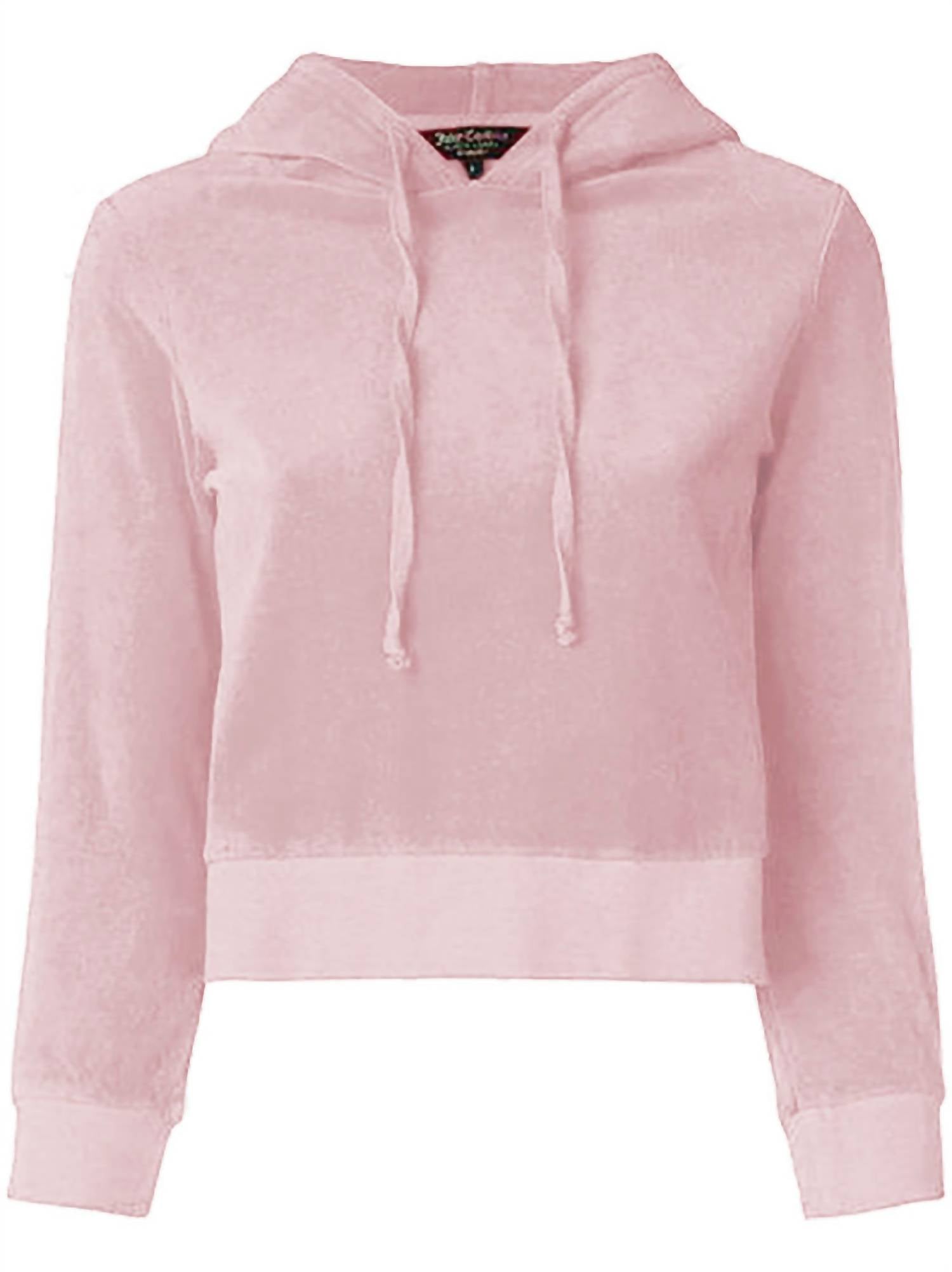 Велюровая укороченная толстовка с капюшоном серебристо-розового цвета Juicy Couture
Велюровая укороченная толстовка с капюшоном серебристо-розового цвета Juicy Couture
