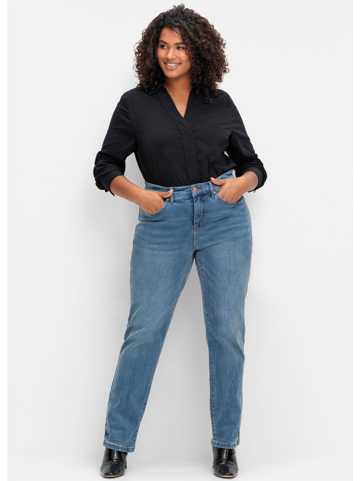 Джинсы sheego, синий деним
Джинсы sheego, синий деним