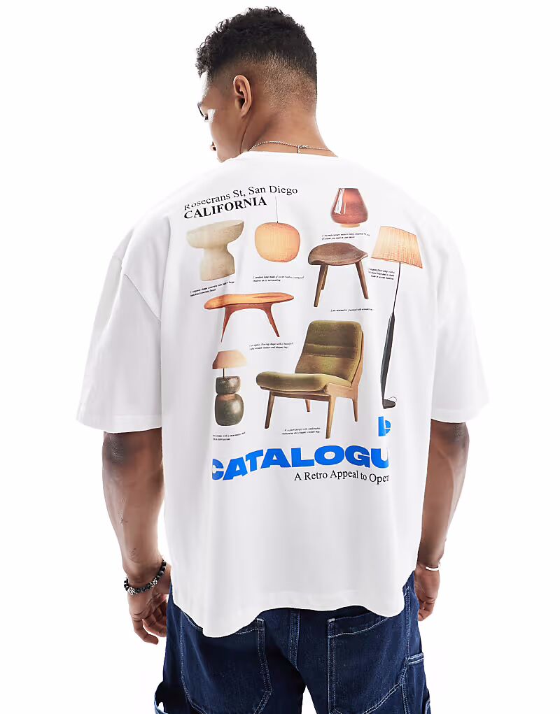 Футболка свободного кроя ASOS DESIGN белого цвета с рисунком на спине
Футболка свободного кроя ASOS DESIGN белого цвета с рисунком на спине