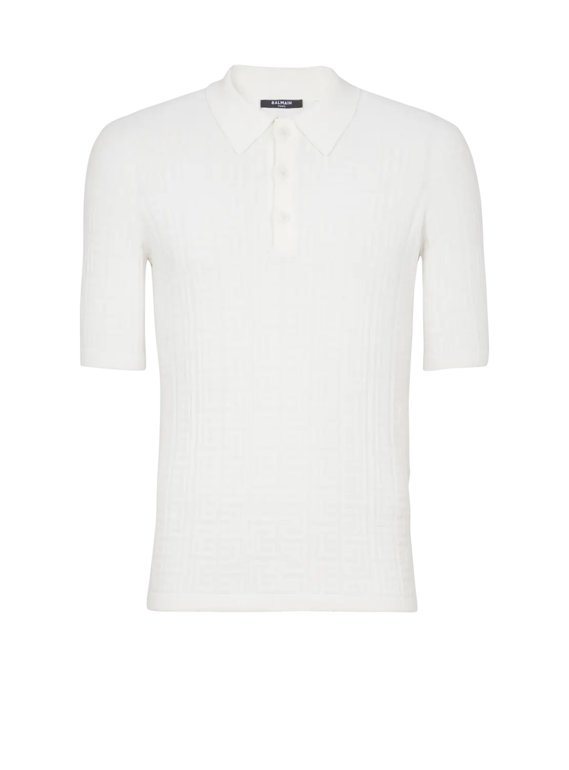 Трикотажное поло с монограммой Balmain, белый/черный
Трикотажное поло с монограммой Balmain, белый/черный
