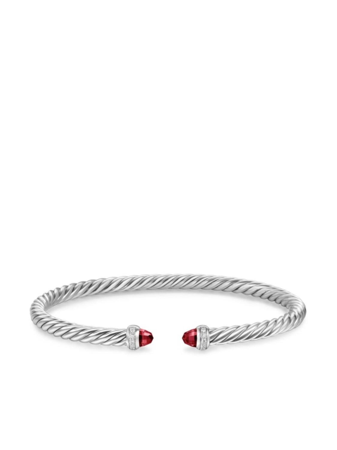 Браслет Cablespira из стерлингового серебра с гранатом и бриллиантами David Yurman, серебряный
Браслет Cablespira из стерлингового серебра с гранатом и бриллиантами David Yurman, серебряный
