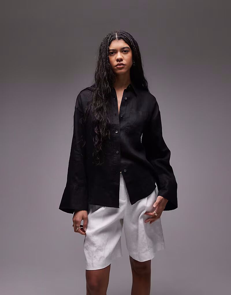 Льняная рубашка свободного кроя ARKET черного цвета
Льняная рубашка свободного кроя ARKET черного цвета