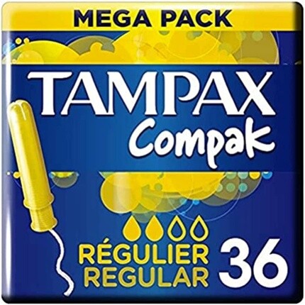 Тампоны Tampax Compak Normal с пластиковым аппликатором, 36 тампонов
Тампоны Tampax Compak Normal с пластиковым аппликатором, 36 тампонов