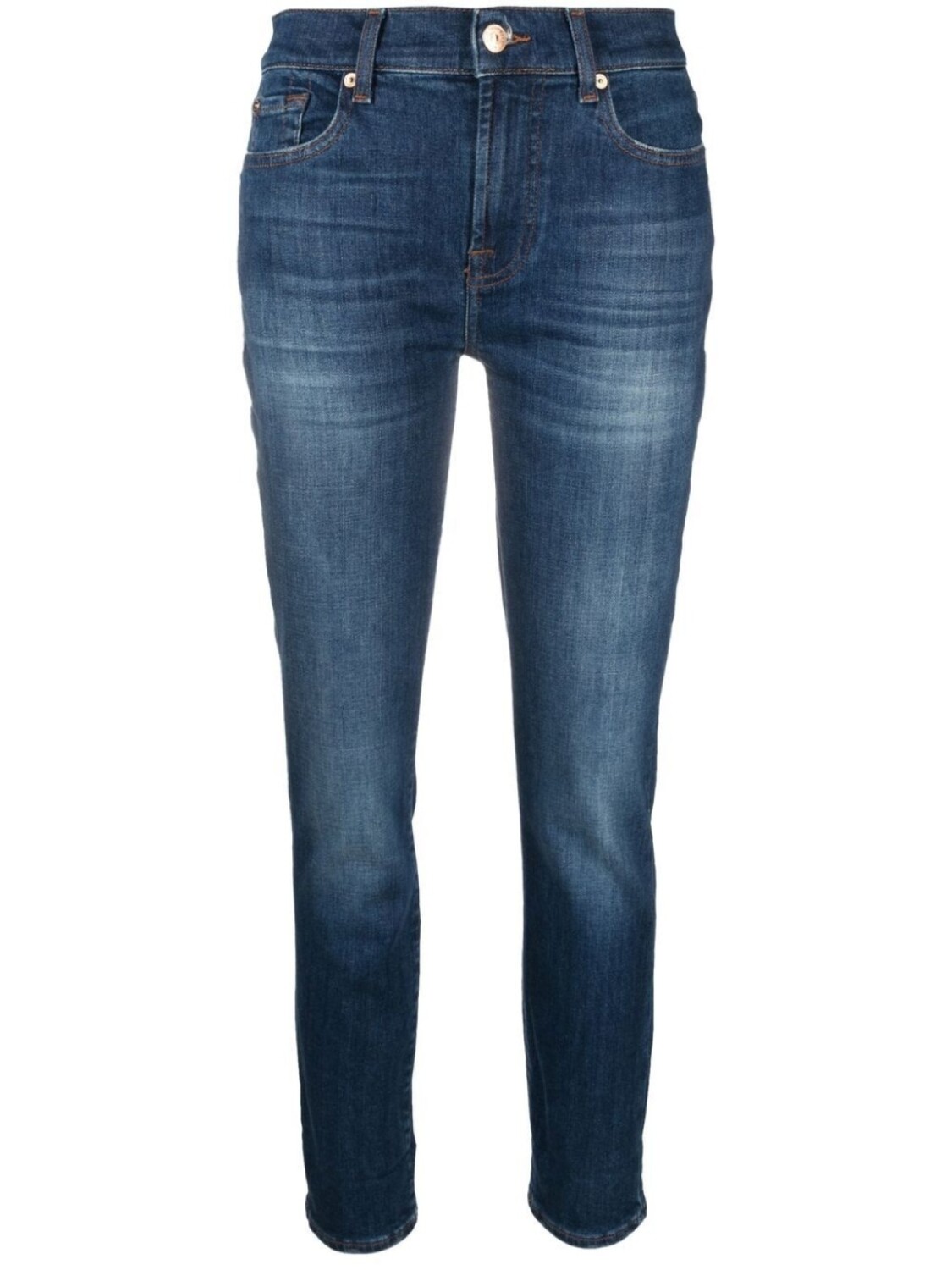 7 For All Mankind укороченные джинсы средней посадки, синий
7 For All Mankind укороченные джинсы средней посадки, синий