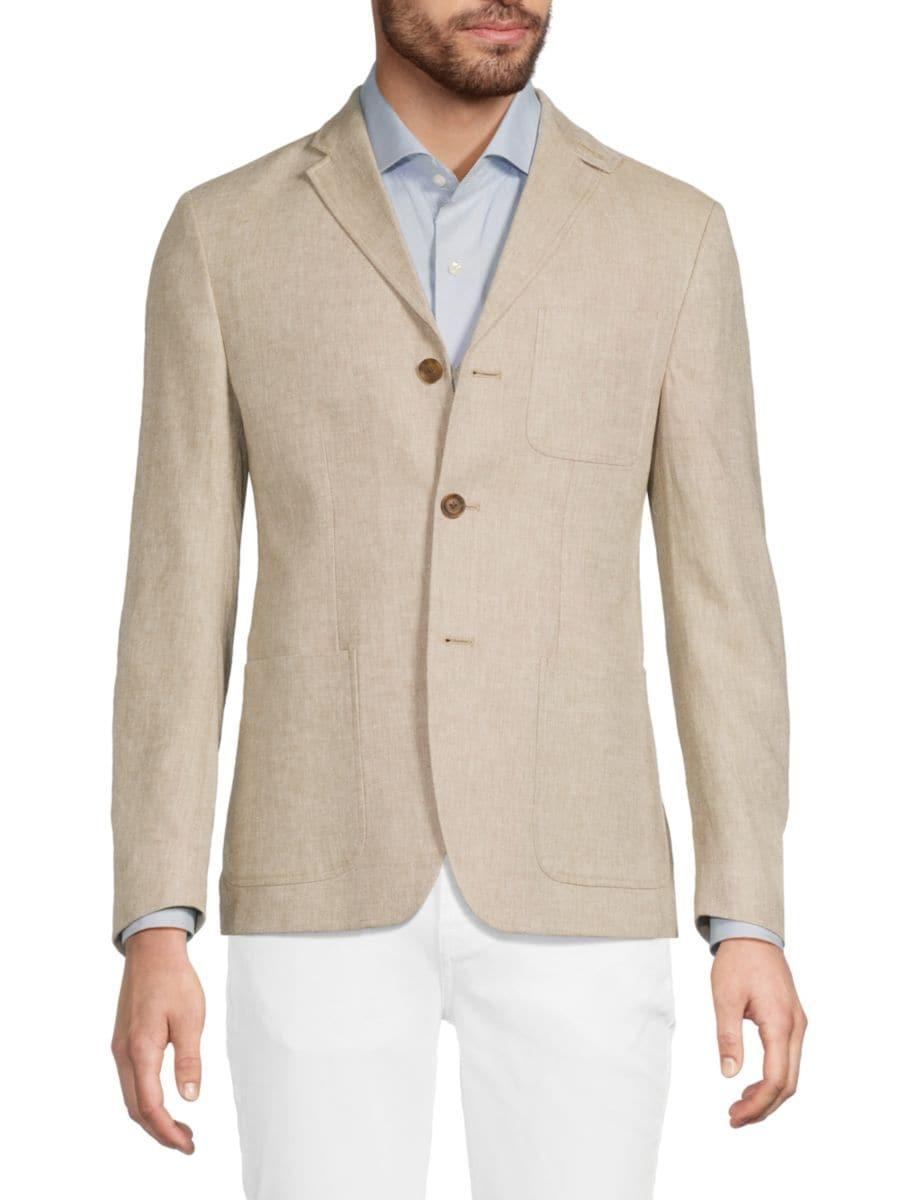 Спортивное пальто облегающего кроя из однотонной льняной ткани с двумя пуговицами Kenneth Cole, желто-коричневый
Спортивное пальто облегающего кроя из однотонной льняной ткани с двумя пуговицами Kenneth Cole, желто-коричневый