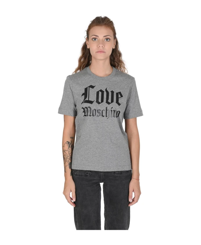 Футболка с готическим логотипом и коротким рукавом Love Moschino, серый
Футболка с готическим логотипом и коротким рукавом Love Moschino, серый