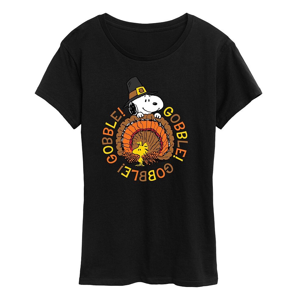 Женская футболка с рисунком Peanuts Snoopy & Woodstock Gobble Gobble Licensed Character, черный
Женская футболка с рисунком Peanuts Snoopy & Woodstock Gobble Gobble Licensed Character, черный