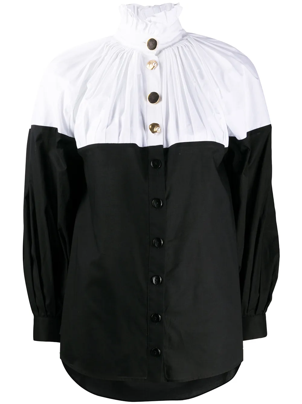 Двухцветная рубашка с оборками на воротнике Seen Users, белый
Двухцветная рубашка с оборками на воротнике Seen Users, белый