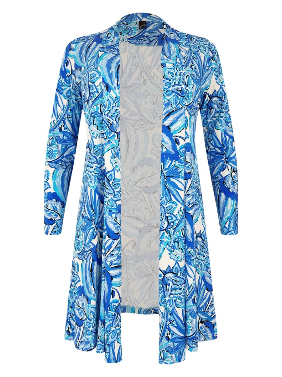 Вязаный кардиган YOEK Knit Cardigan, пятнистый синий 
Вязаный кардиган YOEK Knit Cardigan, пятнистый синий