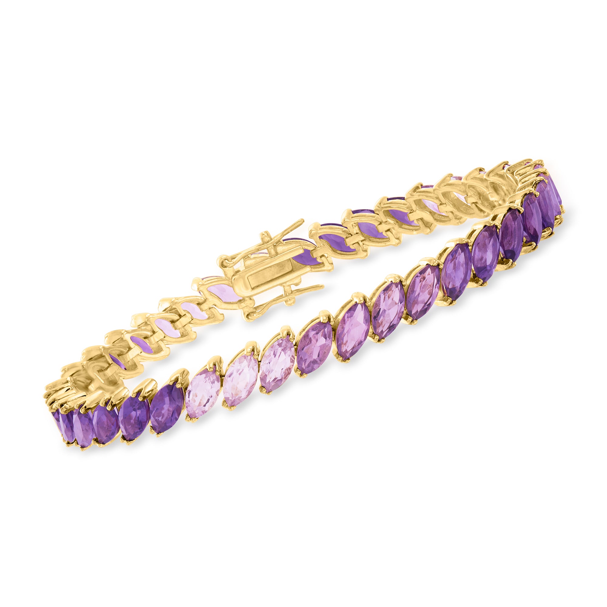 Теннисный браслет Ross-Simons Ombre Amethyst из 18-каратного золота поверх стерлингового серебра Ross-Simons, 7 In
Теннисный браслет Ross-Simons Ombre Amethyst из 18-каратного золота поверх стерлингового серебра Ross-Simons, 7 In