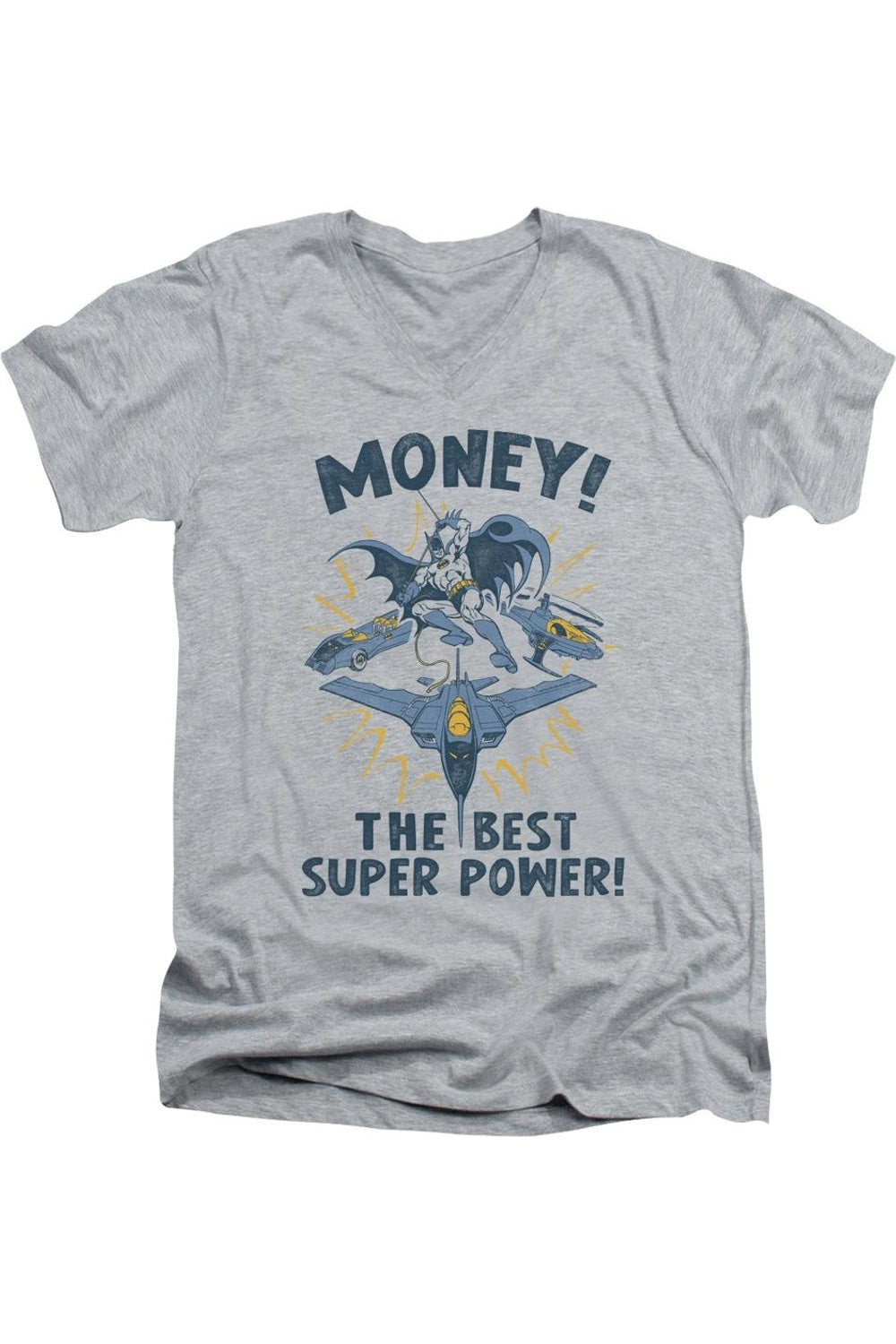 Футболка с коротким рукавом и V-образным вырезом для взрослых DC Comics Money Gildan, цвет athletic heather
Футболка с коротким рукавом и V-образным вырезом для взрослых DC Comics Money Gildan, цвет athletic heather