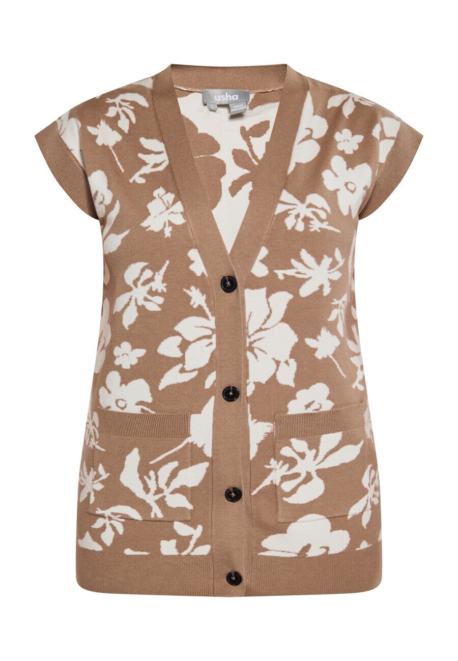 Вязаный кардиган Usha Knitted Vest, коричневый
Вязаный кардиган Usha Knitted Vest, коричневый