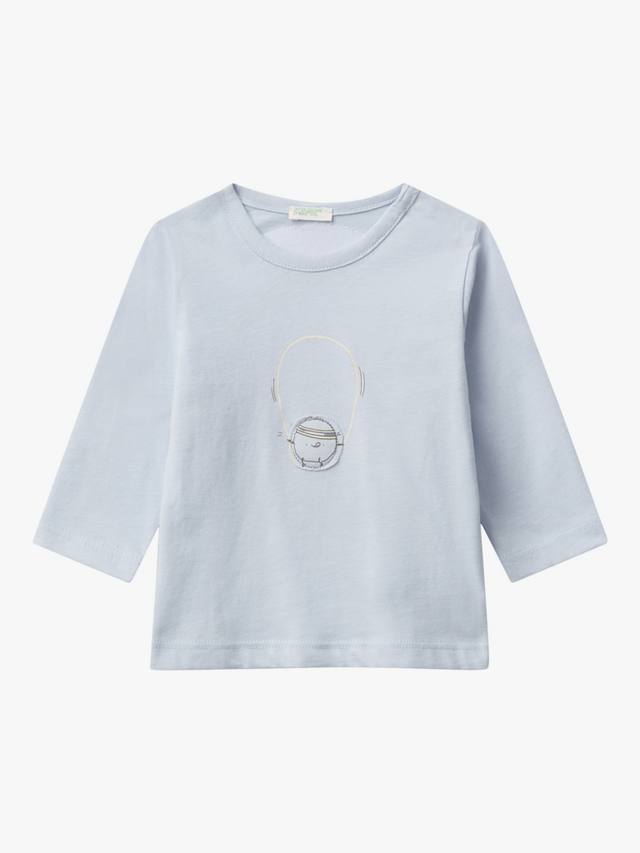 Детская хлопковая футболка с длинным рукавом и принтом Benetton, Blue
Детская хлопковая футболка с длинным рукавом и принтом Benetton, Blue