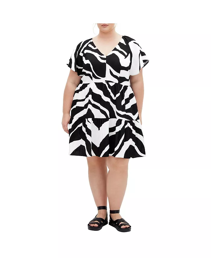 Платье мини с принтом и оборками больших размеров CITY CHIC, черный
Платье мини с принтом и оборками больших размеров CITY CHIC, черный