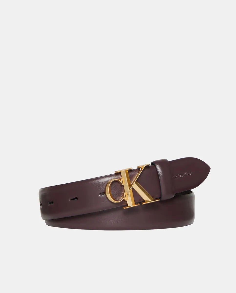 Кожаный ремень с пряжкой с логотипом CK Calvin Klein, бордовый
Кожаный ремень с пряжкой с логотипом CK Calvin Klein, бордовый