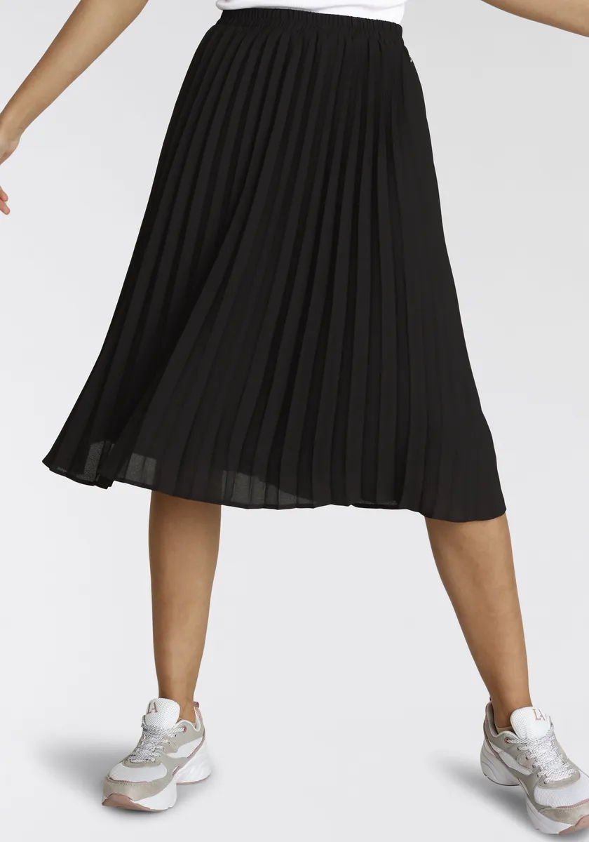 Плиссированная юбка Tamaris с эластичным поясом, черный 
Плиссированная юбка Tamaris с эластичным поясом, черный