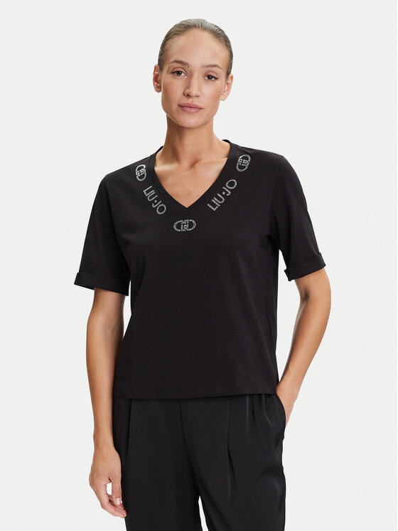 Футболка regular fit TF5143 JS003 Liu Jo Sport, чёрный 
Футболка regular fit TF5143 JS003 Liu Jo Sport, чёрный