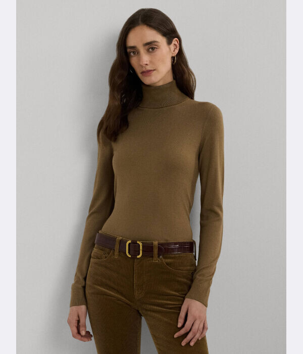 Водолазка женская Lauren Ralph Lauren из модала с добавлением шелка, коричневый 
Водолазка женская Lauren Ralph Lauren из модала с добавлением шелка, коричневый