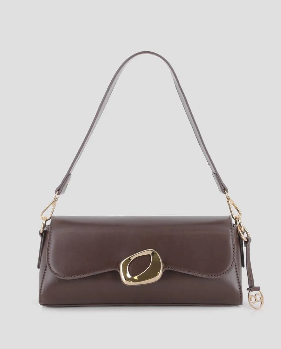 Женская сумка через плечо с металлической фурнитурой Blogger, коричневый
Женская сумка через плечо с металлической фурнитурой Blogger, коричневый