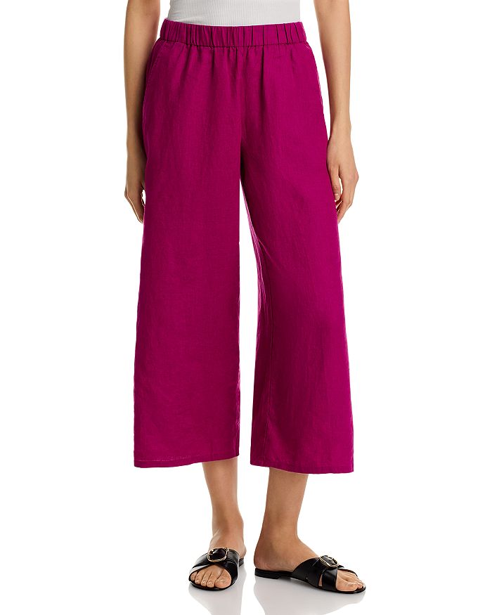 Льняные укороченные брюки с широкими штанинами Eileen Fisher, фиолетовый
Льняные укороченные брюки с широкими штанинами Eileen Fisher, фиолетовый