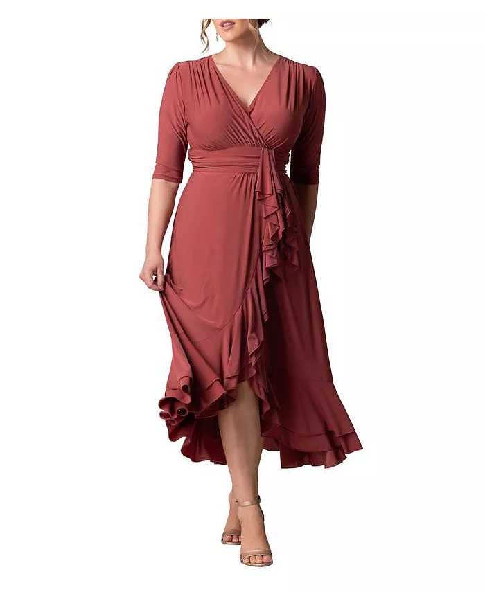 Вечернее платье с рюшами Veronica больших размеров Kiyonna, красный
Вечернее платье с рюшами Veronica больших размеров Kiyonna, красный