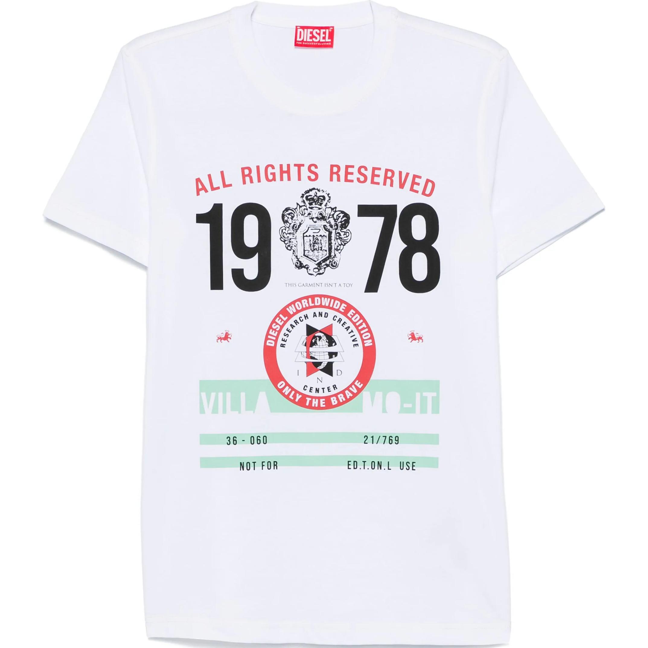 Футболка T-Diegor-K73 DIESEL, белый
Футболка T-Diegor-K73 DIESEL, белый