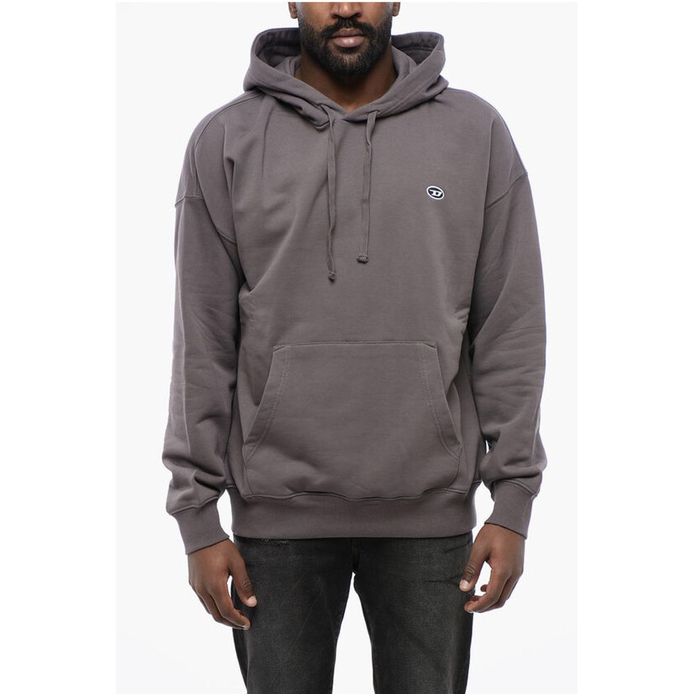 Толстовка с капюшоном S-ROB-HOOD-DOVAL-PJ с накладным карманом Diesel, Gray 
Толстовка с капюшоном S-ROB-HOOD-DOVAL-PJ с накладным карманом Diesel, Gray