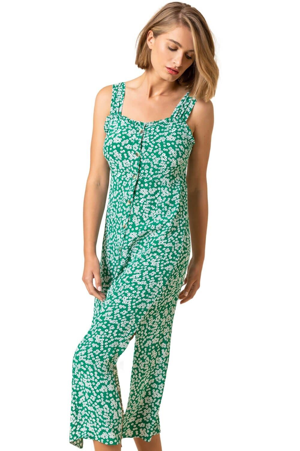 Платье на пуговицах с цветочным принтом в стиле Ditsy Roman, зеленый
Платье на пуговицах с цветочным принтом в стиле Ditsy Roman, зеленый
