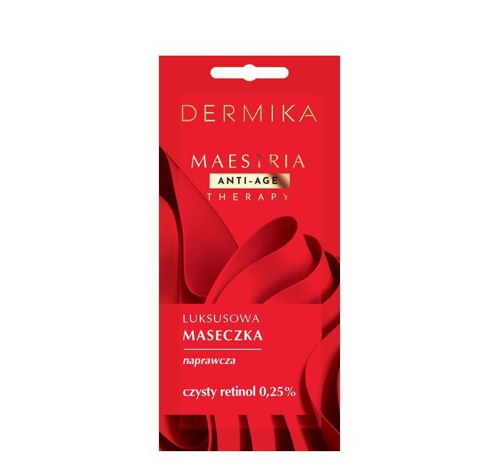 Медицинская маска Dermika Maestria Czysty Retinol 0,25%, 7 g
Медицинская маска Dermika Maestria Czysty Retinol 0,25%, 7 g