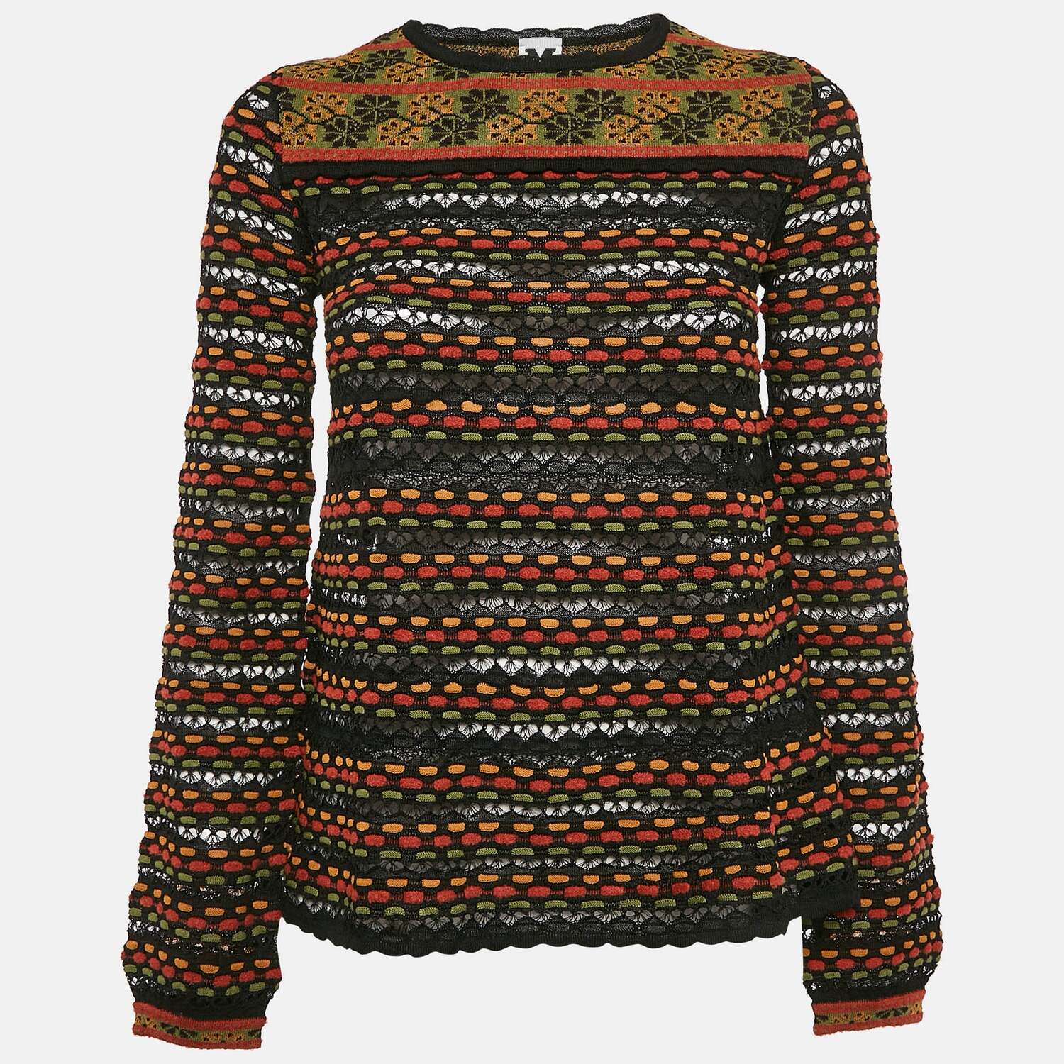 M Missoni Вязаный топ Missoni разноцветный ажурный крой
M Missoni Вязаный топ Missoni разноцветный ажурный крой