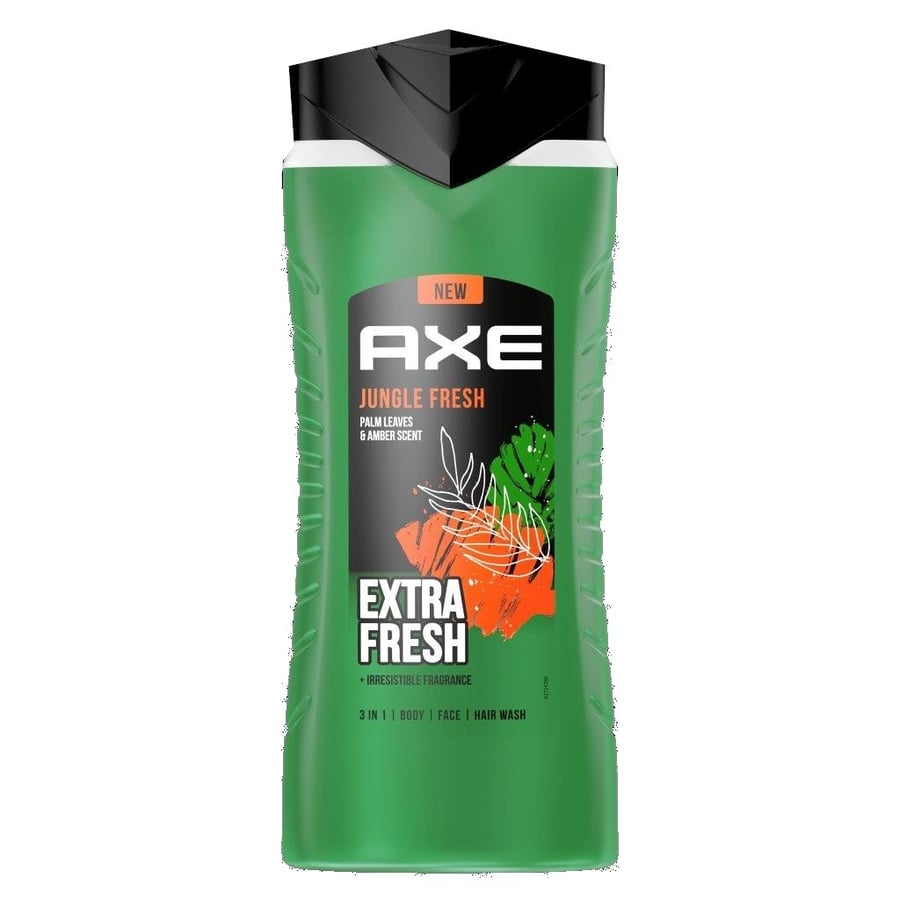 Гель для душа Axe Jungle Fresh для мужчин 3 в 1 - Extra Fresh 400 мл UNILEVER
Гель для душа Axe Jungle Fresh для мужчин 3 в 1 - Extra Fresh 400 мл UNILEVER