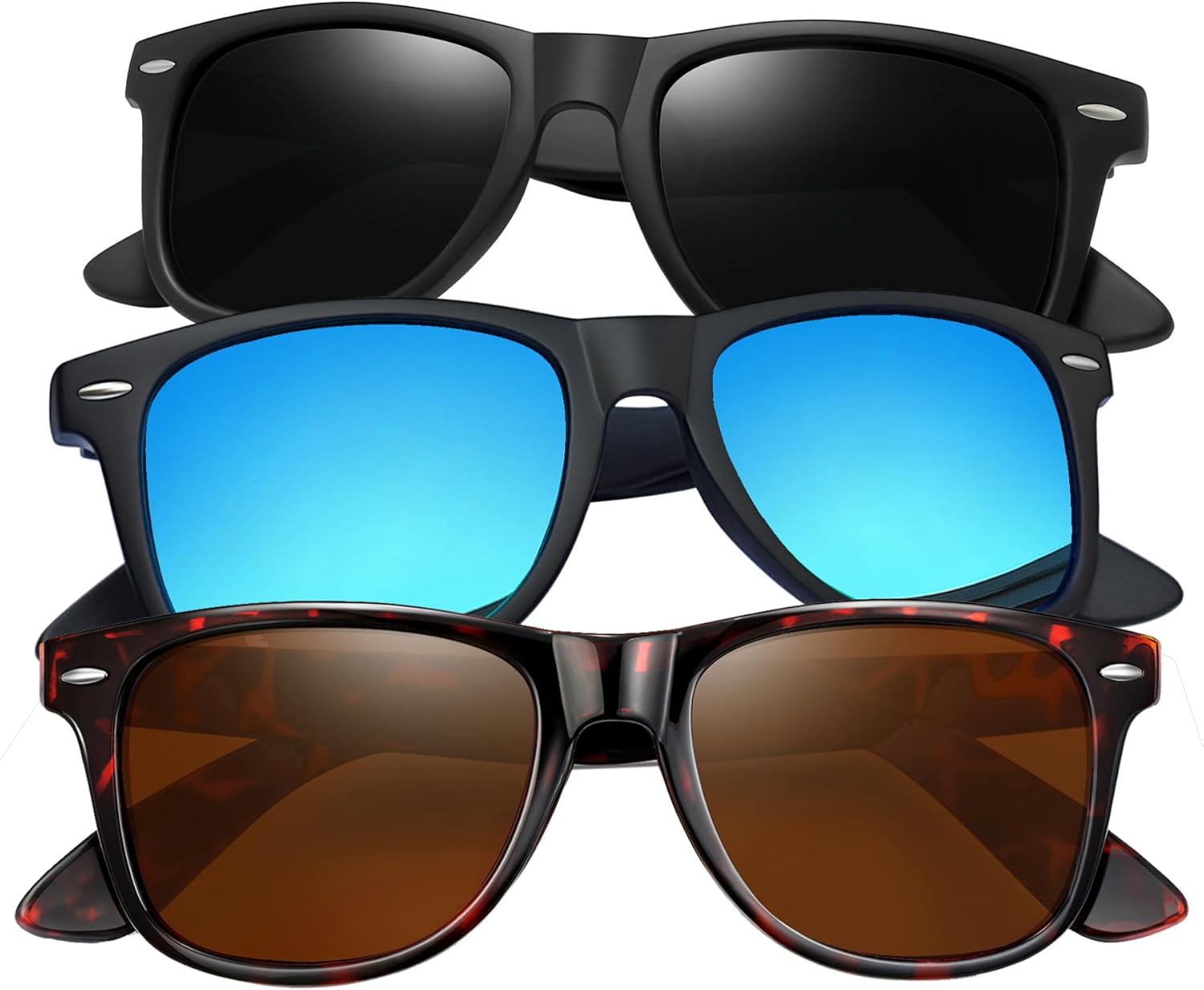 Набор из 3 квадратных солнцезащитных очков Joopin с поляризацией и защитой от УФ-излучения. Модные солнцезащитные очки для женщин и мужчин, H09-black + Blue + Leopard Brown
Набор из 3 квадратных солнцезащитных очков Joopin с поляризацией и защитой от УФ-излучения. Модные солнцезащитные очки для женщин и мужчин, H09-black + Blue + Leopard Brown