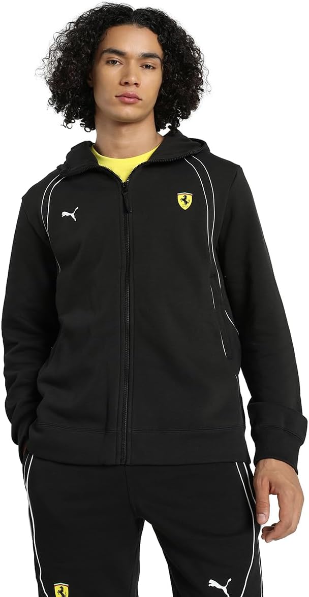Мужская толстовка PUMA FERRARI RACE (627046) с флисовой подкладкой, выполненная в тематике автоспорта и автомобильных гонок, черный
Мужская толстовка PUMA FERRARI RACE (627046) с флисовой подкладкой, выполненная в тематике автоспорта и автомобильных гонок, черный