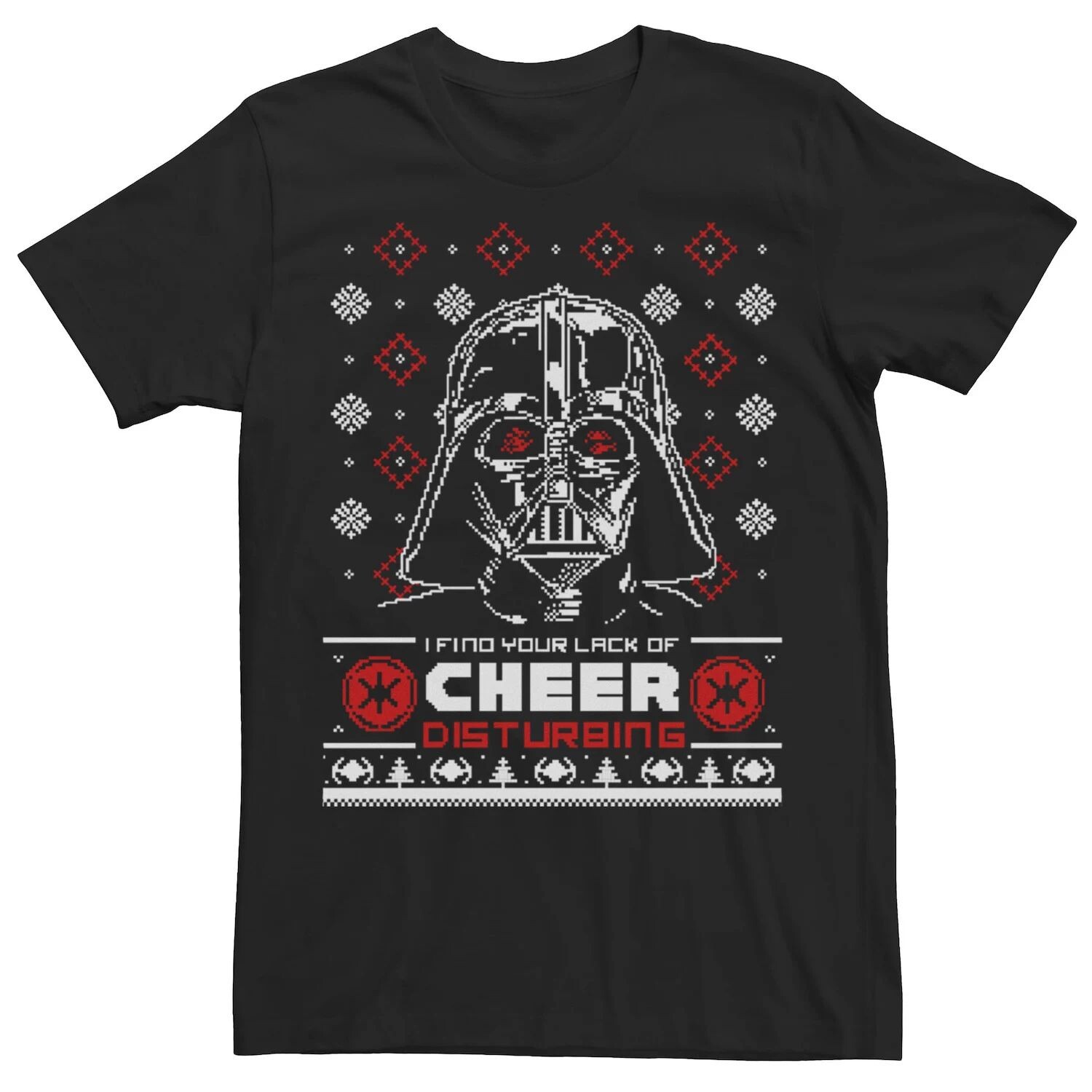 Мужская футболка с рисунком Дарта Вейдера Lack Of Cheer Ugly Sweater Star Wars
Мужская футболка с рисунком Дарта Вейдера Lack Of Cheer Ugly Sweater Star Wars