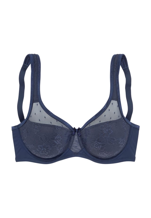 Минимизирующий бюстгальтер Nuance на косточках с кружевными деталями Lascana, синий
Минимизирующий бюстгальтер Nuance на косточках с кружевными деталями Lascana, синий