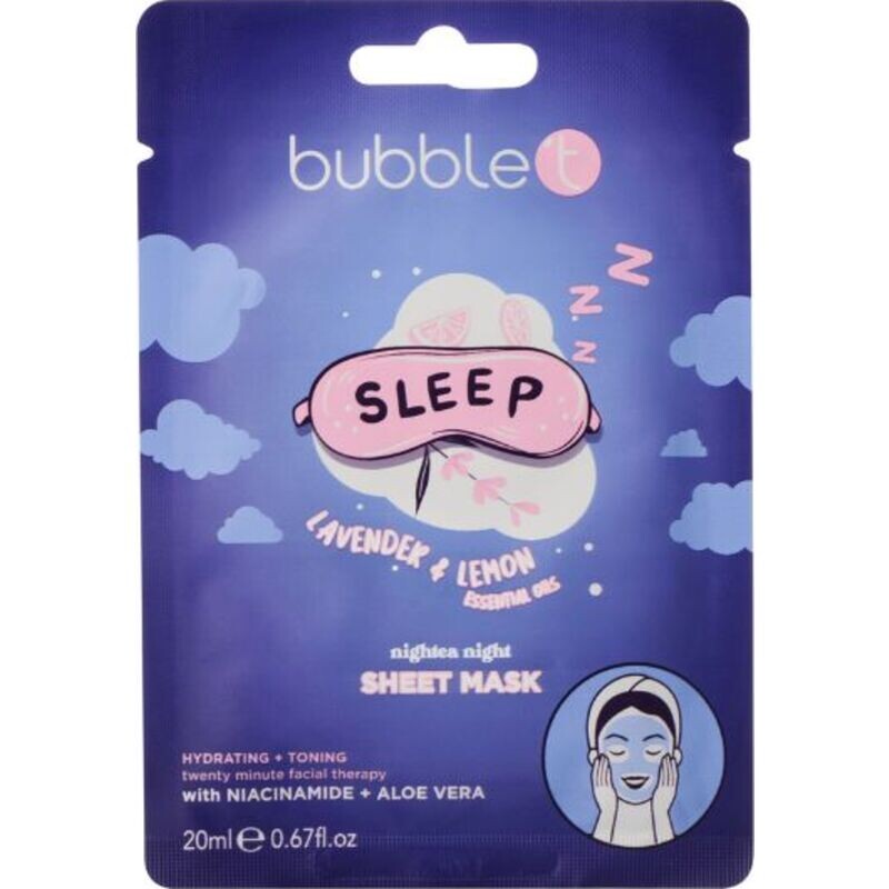 Тканевая маска для лица «Лаванда и лимон» bubble t, 1 шт.
Тканевая маска для лица «Лаванда и лимон» bubble t, 1 шт.