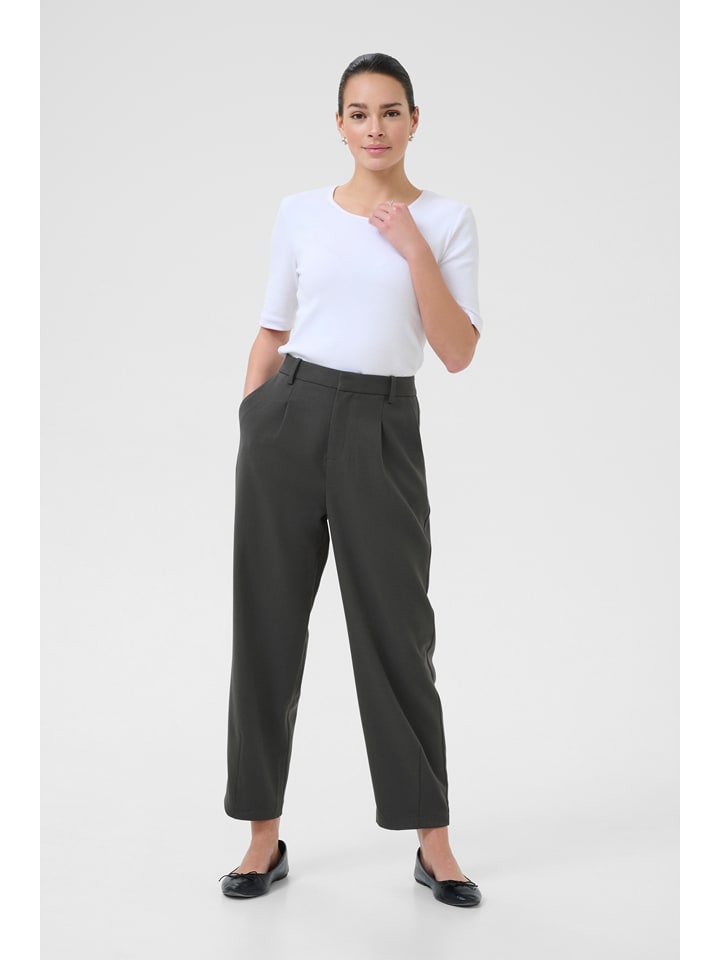 Брюки из ткани антрацитового цвета Kaffe
Брюки из ткани антрацитового цвета Kaffe