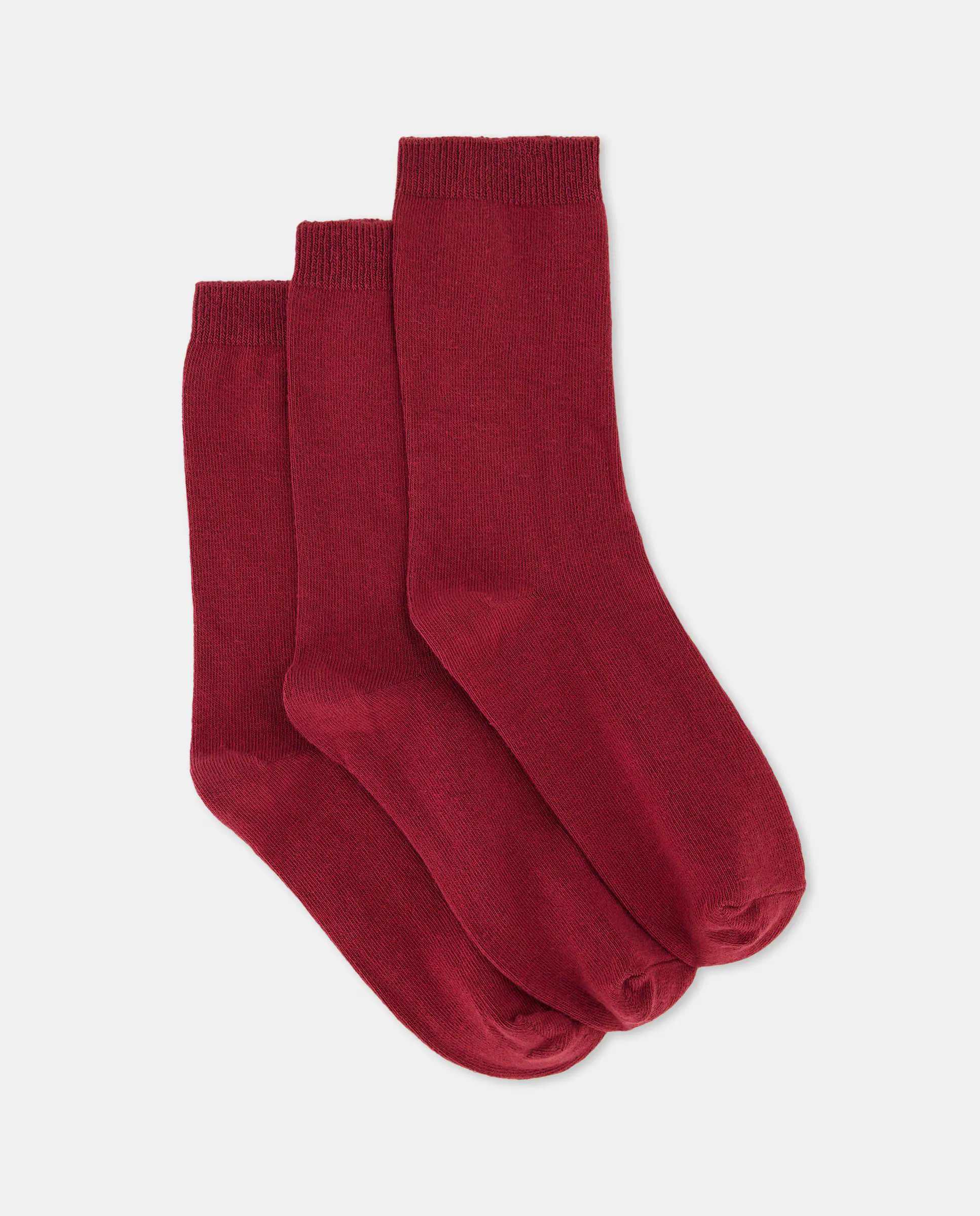 Набор из 3 однотонных носков для девочки Cotton Juice, бордовый
Набор из 3 однотонных носков для девочки Cotton Juice, бордовый