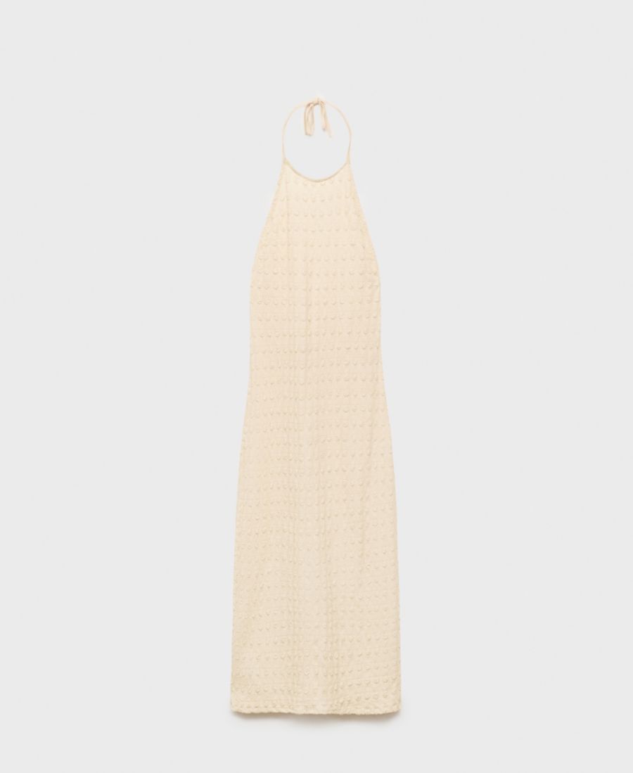 Женское платье из крепа с воротником-стойкой MANGO, Ecru
Женское платье из крепа с воротником-стойкой MANGO, Ecru