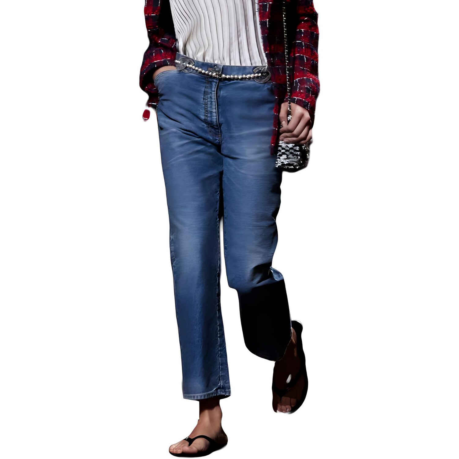 Джинсы женские Chanel с потертостями, синий
Джинсы женские Chanel с потертостями, синий