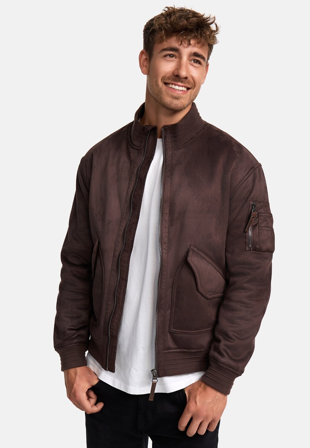 Куртка из искусственной кожи INFROSCO INDICODE JEANS, темно-коричневый 
Куртка из искусственной кожи INFROSCO INDICODE JEANS, темно-коричневый